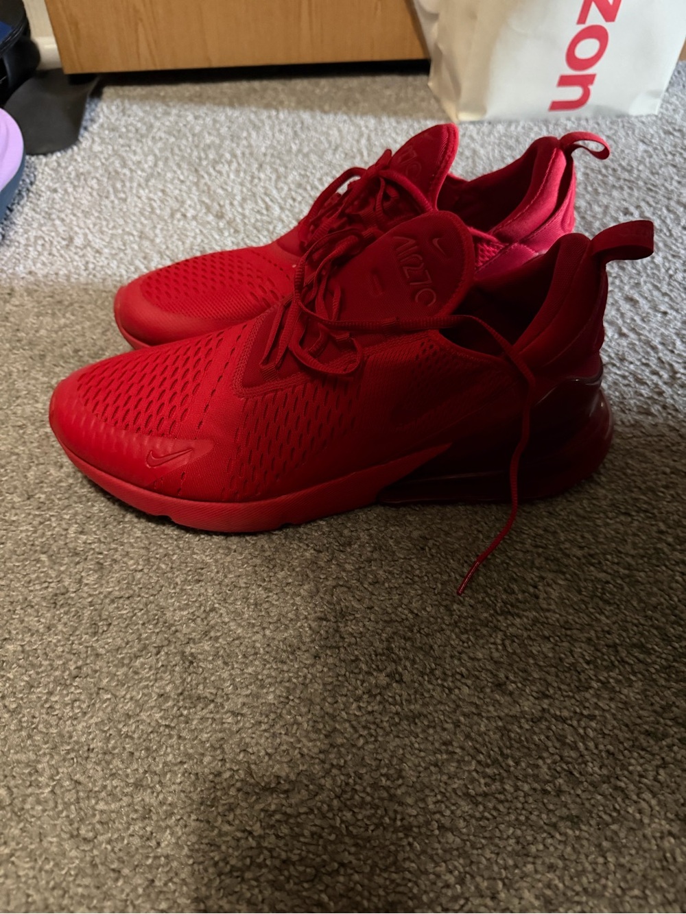 Nike Air Max 270 Men's Athletic Shoes - Red